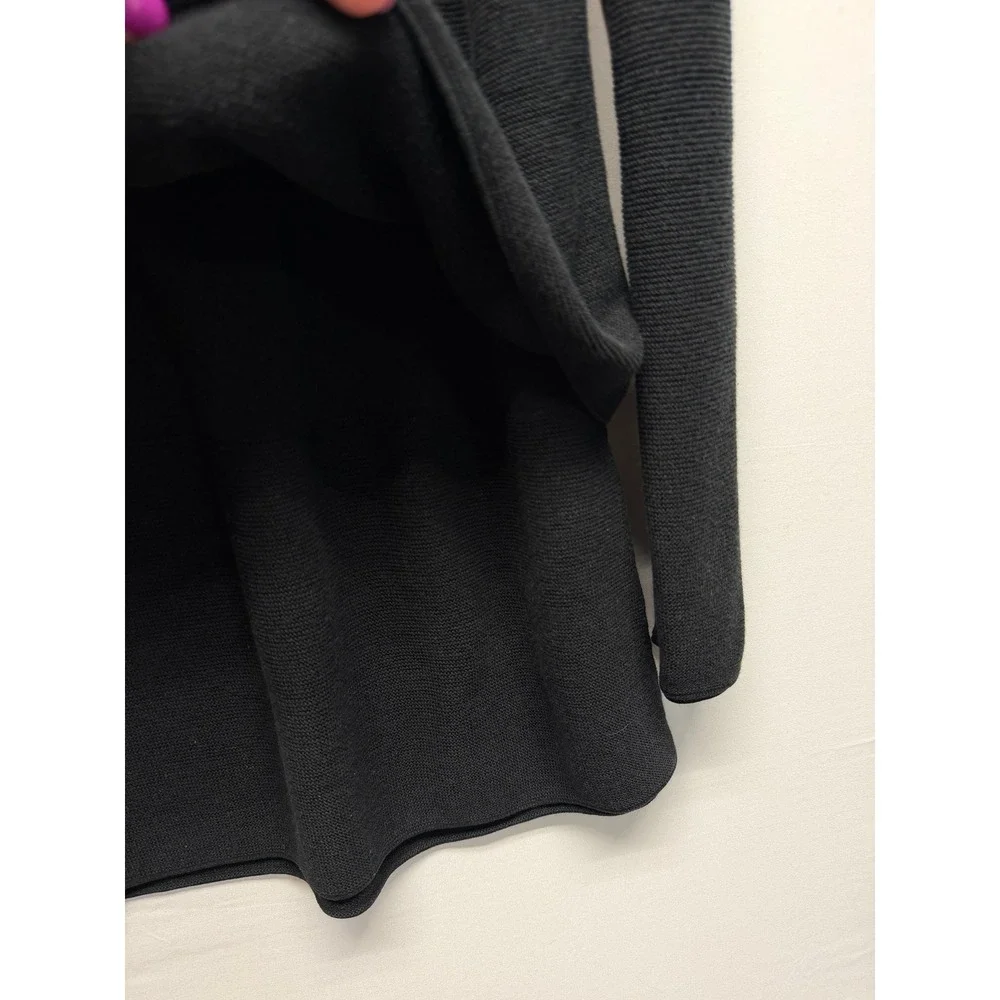 Pure Jill Womens Black Layered V-Neck Long Sleeve Knit Sweater Size L